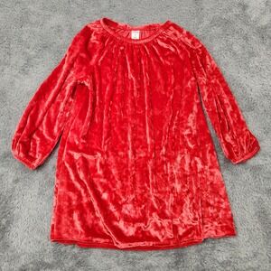 Harper Canyon Dress Girls 3 Red Crushed Velvet Long Sleeve Holiday RK444399LG